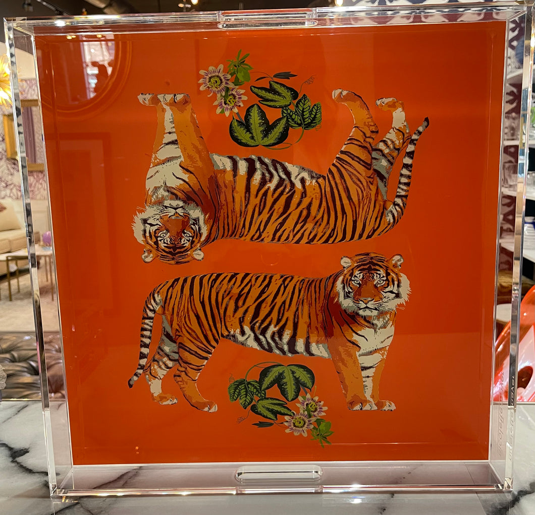 Tiger Seeing Double Acrylic Tray