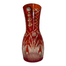Load image into Gallery viewer, Bohemian Cut Ruby Crystal Vase
