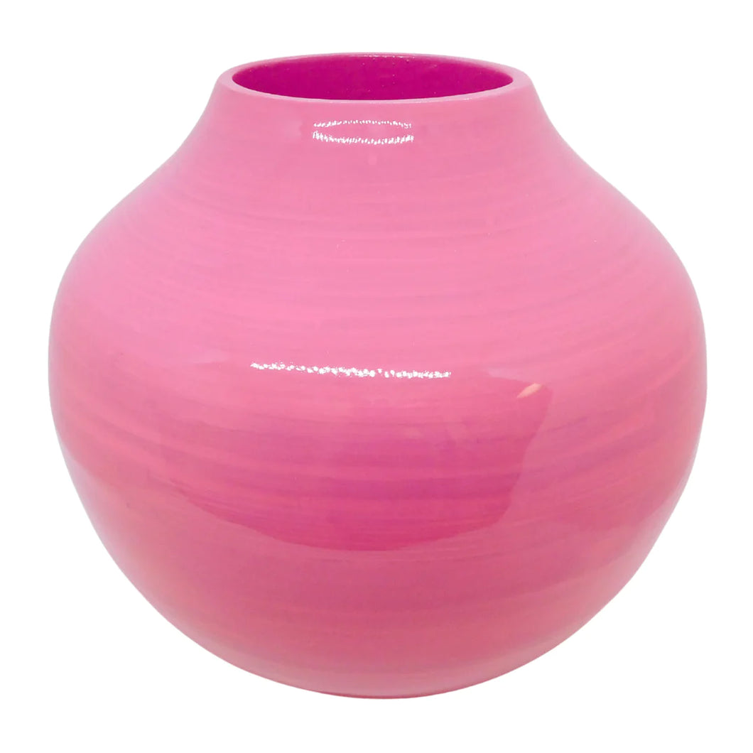 Laura Park Bamboo Vase - Hot Pink