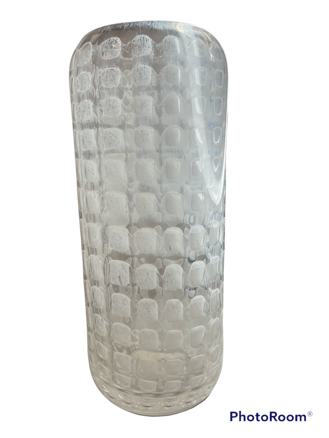 White Square Glass Vase