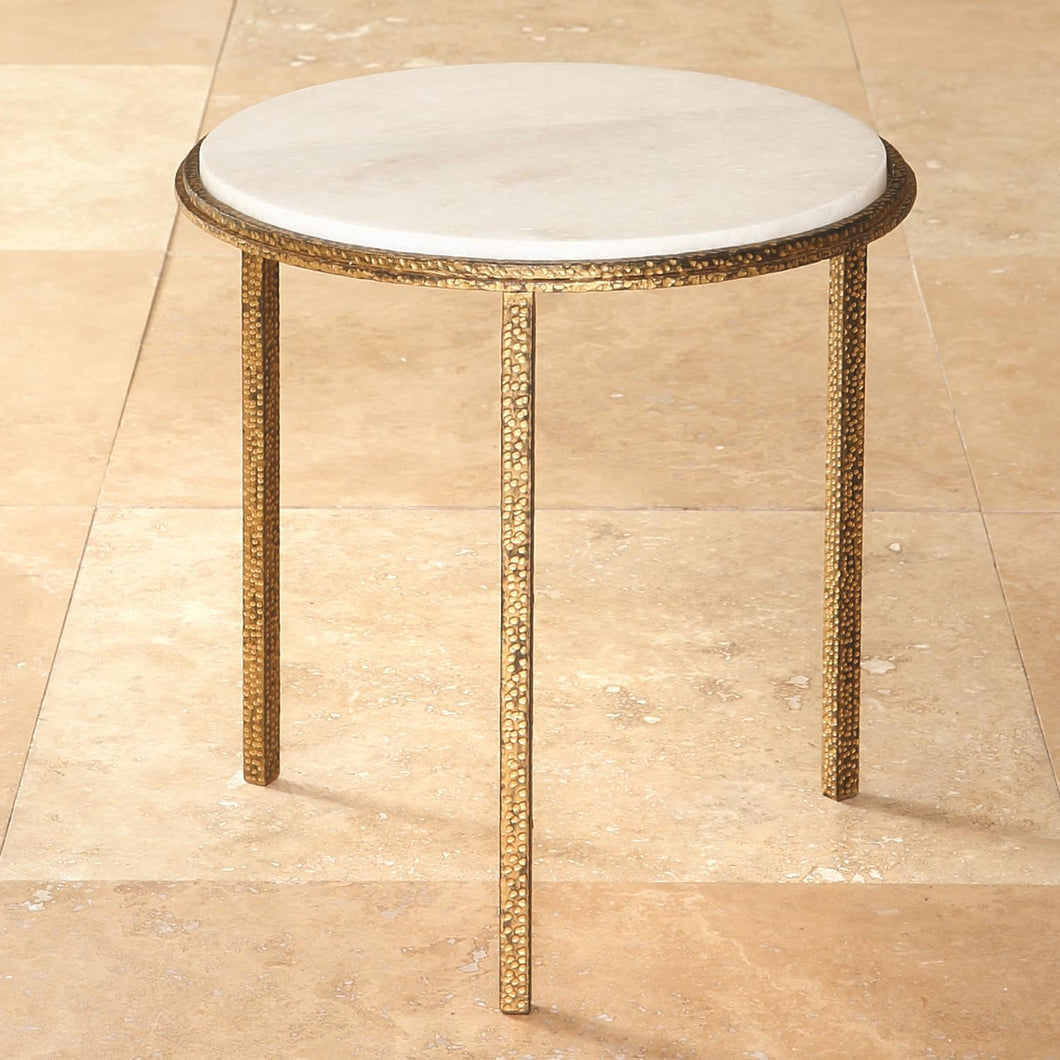 Hammered Gold Round Table