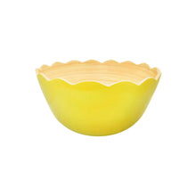 Load image into Gallery viewer, Laura Park Scalloped Bamboo Dip Bowl - Citrine
