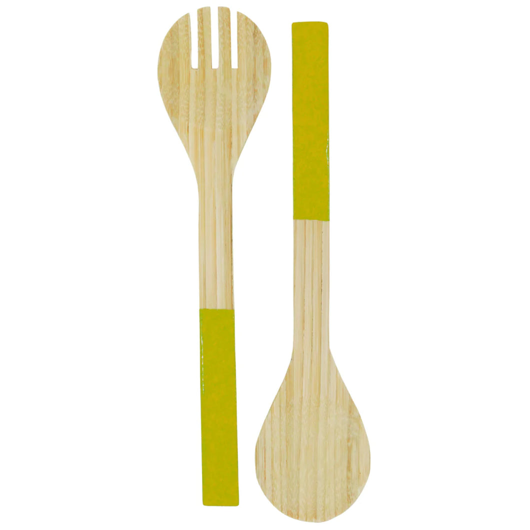 Laura Park Bamboo Serving Set - Green