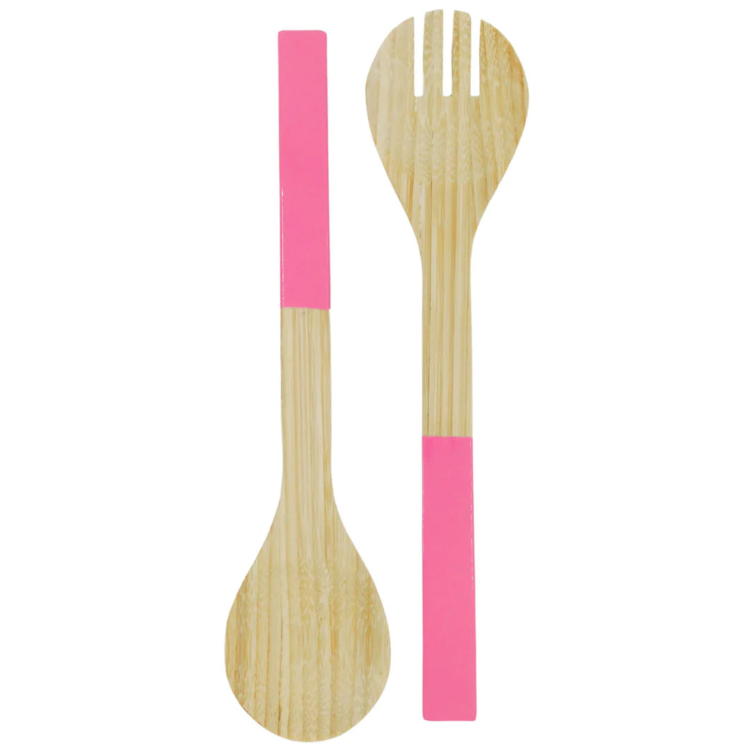 Laura Park Bamboo Serving Set - Pink
