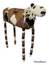 Load image into Gallery viewer, African Beaded Cow Brown w Pink

