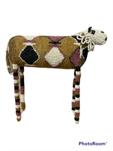 Load image into Gallery viewer, African Beaded Cow Brown w Pink
