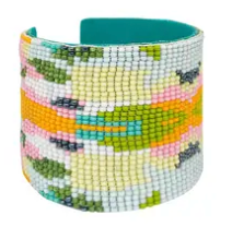 Begonia Beaded Cuff Bracelet