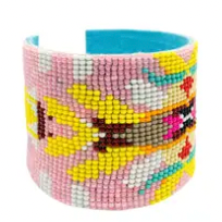 Flower Child Beaded Cuff Bracelet
