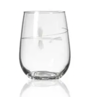 Fly Fishing Stemless Wine Glass 17oz