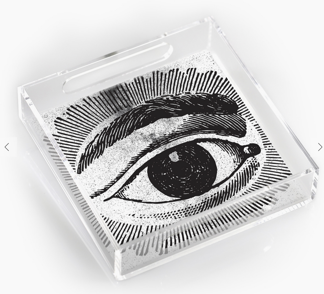 Eye Tarot Retro Black & White Funky Tray