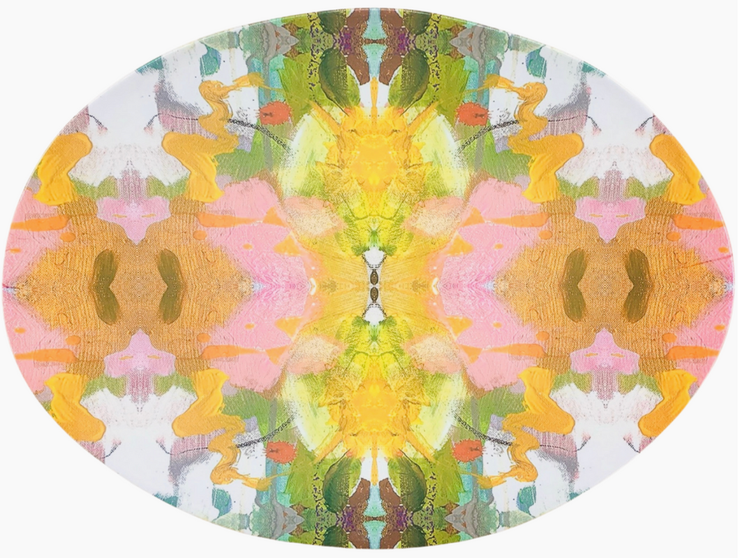 Jardin Yellow Melamine Platter