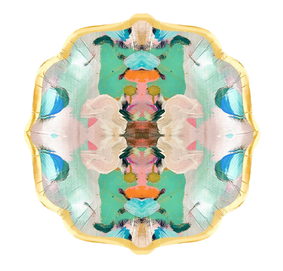 Monet's Garden Green Cocktail Plates