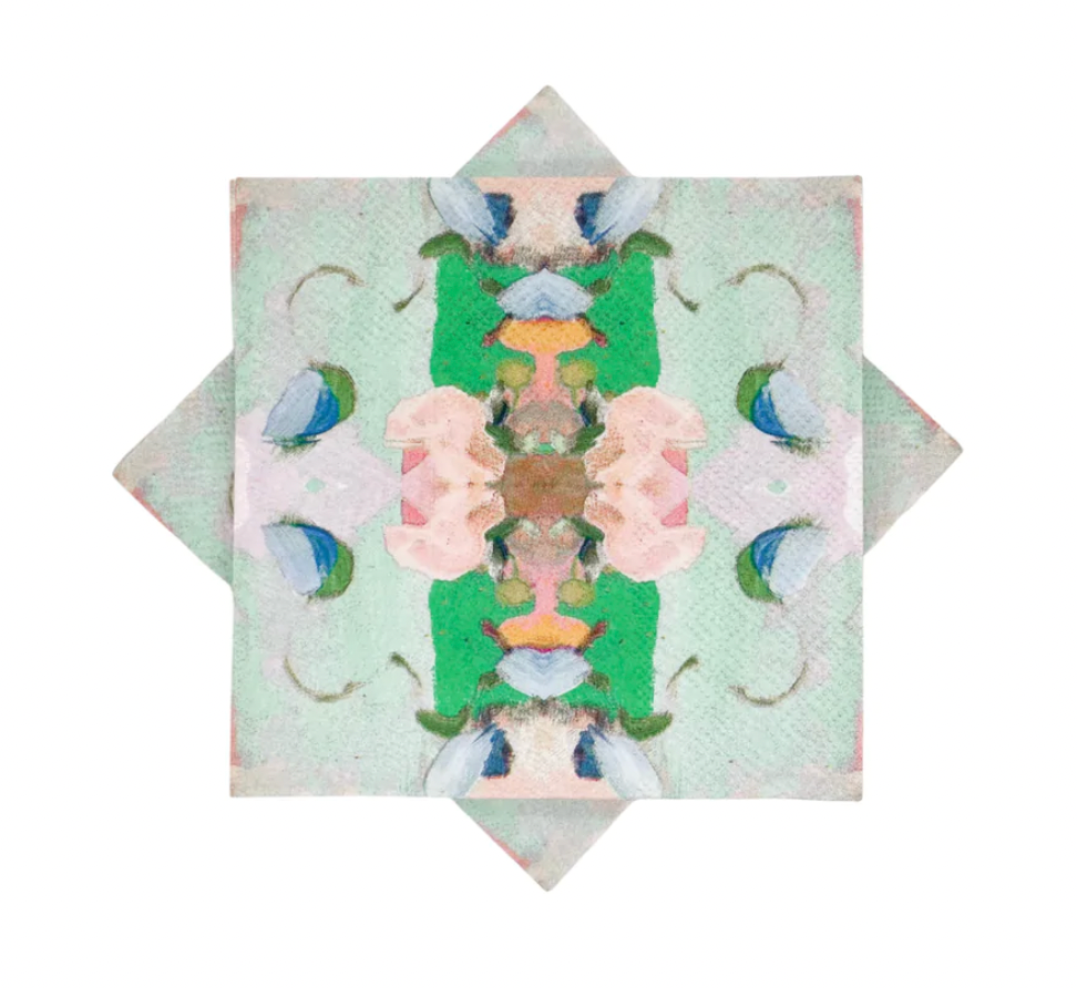 Monet's Garden Green Cocktail Napkins