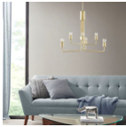 Load image into Gallery viewer, Angular 6-Light Chandelier
