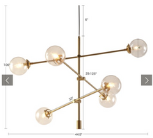 Load image into Gallery viewer, Modern Gold 6-Light Contemporary Chandelier
