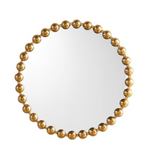 Load image into Gallery viewer, Round Iron Framed Wall Mirror, Gold
