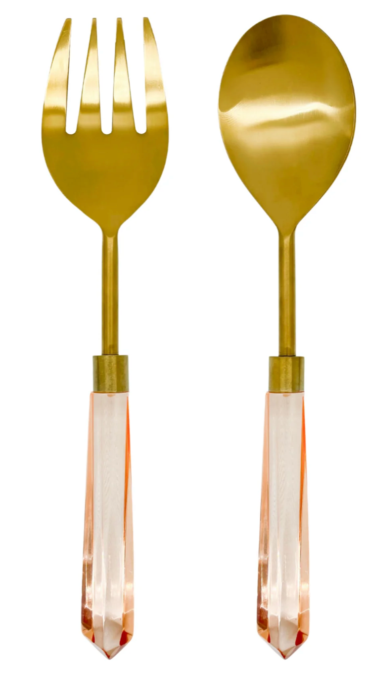 Laura Park Acrylic Serving Set - Blush Pink