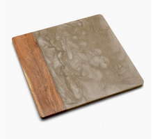 Load image into Gallery viewer, Brown Resin &amp; Wood Cheese Board - Large

