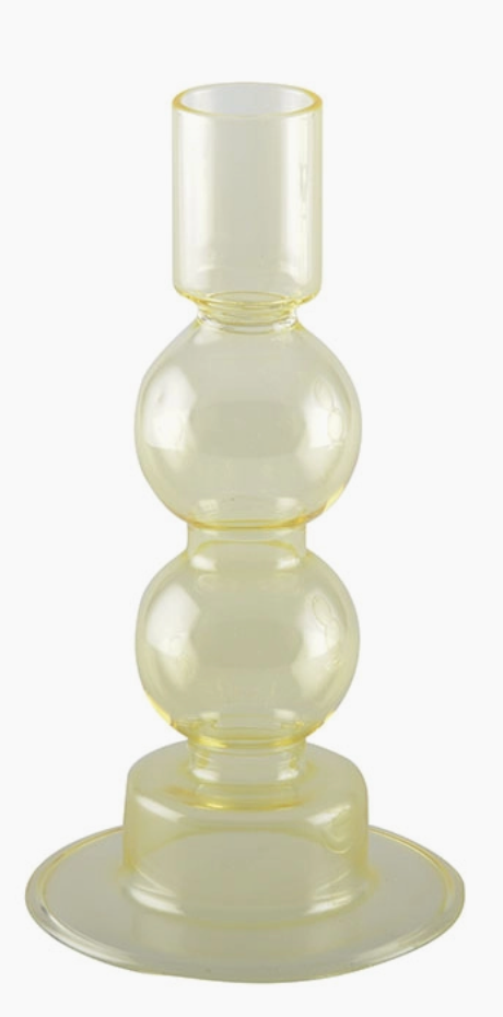 Yellow bubble candle Holder - Small