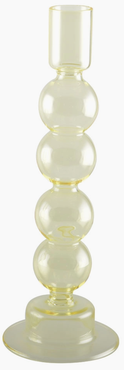 Yellow bubble candle Holder - Large