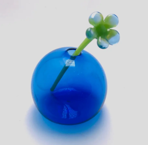 Alchemy: Mini Hand Blown Vase - Cobalt
