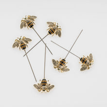 Load image into Gallery viewer, Stripey bee cocktail picks
