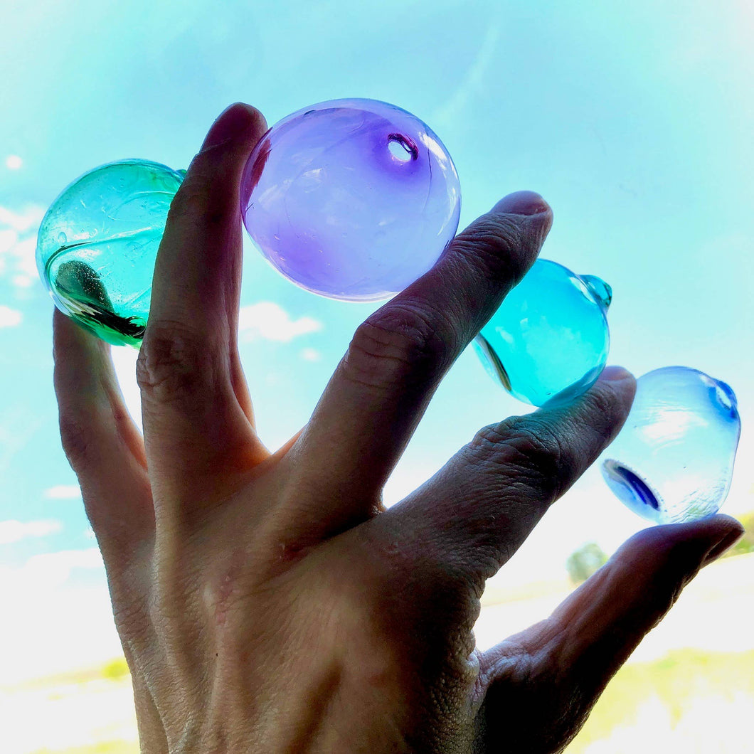 Alchemy: Mini Hand Blown Vase- Teal