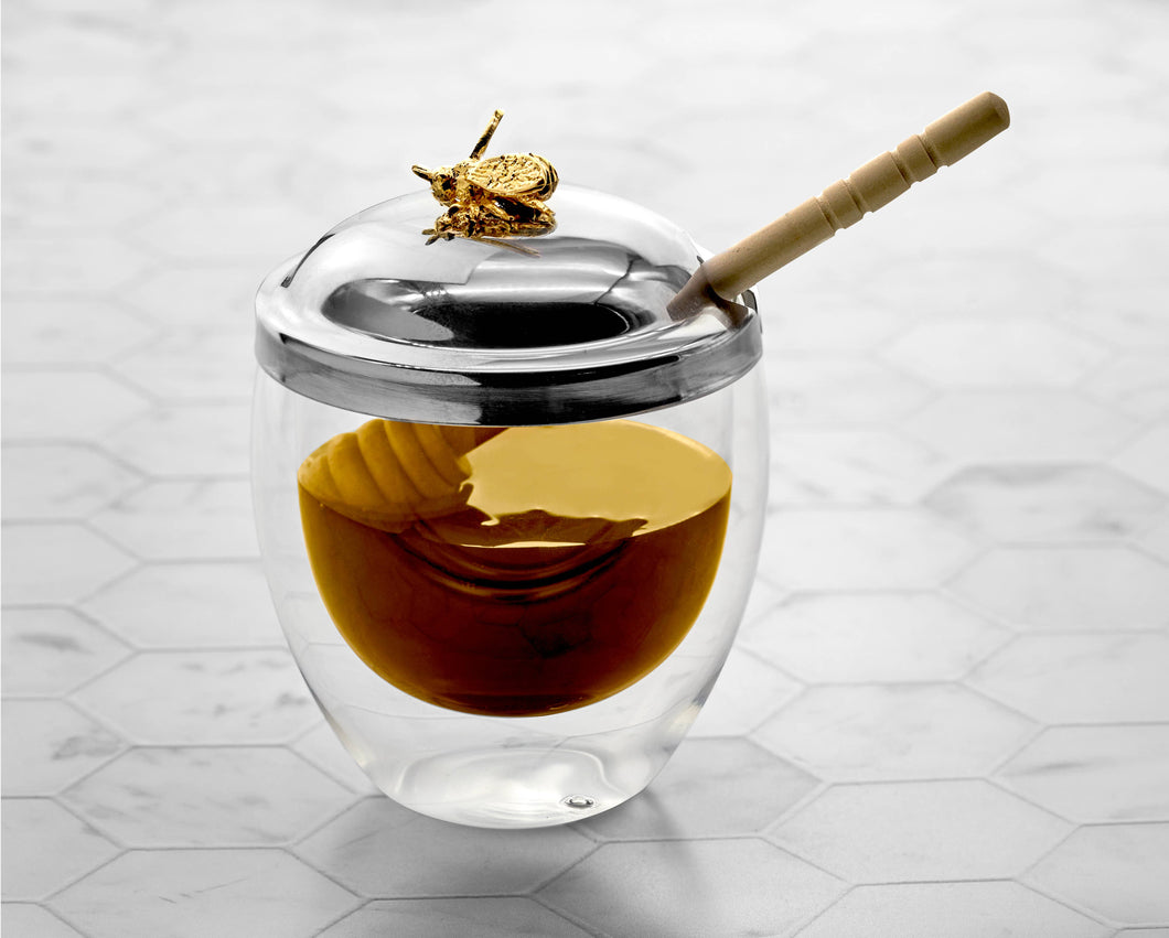 Double Wall Honey Dish - Bee
