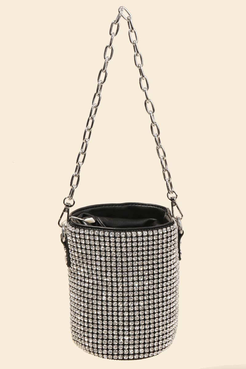 Pave Rhinestone Bucket Bag