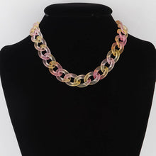 Load image into Gallery viewer, Gradient Curb Chain Necklace: Gold Pink
