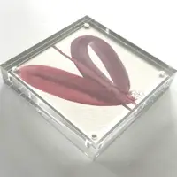 Load image into Gallery viewer, Purple Acrylic Block Heart Painting
