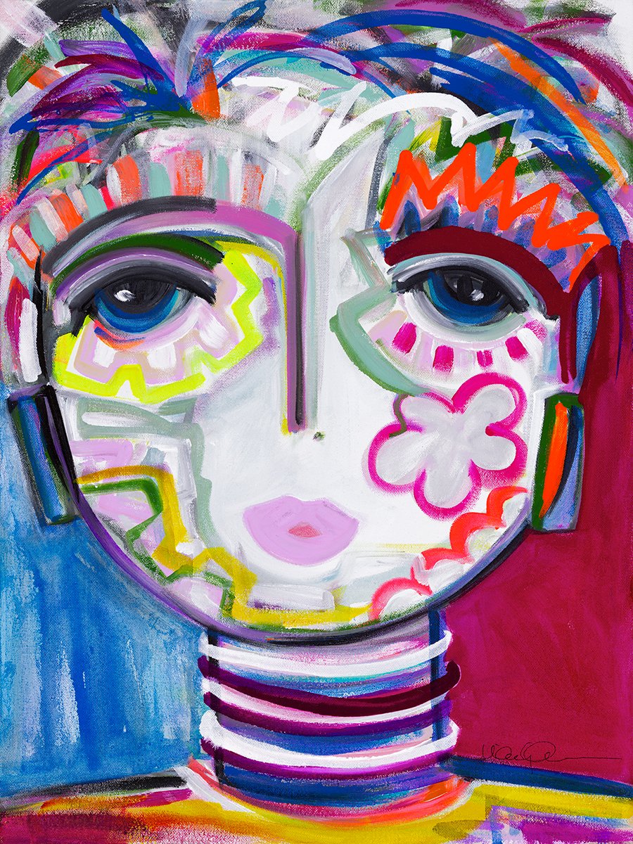 Neon Chica by Windy O’Connor Framed in a 24x36
