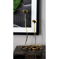 Load image into Gallery viewer, Tall Lotus Taper Candle Holder- Elegant Silver- Set
