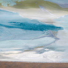 Load image into Gallery viewer, Palette Oval Enameled Tray - Blue &amp; Grey
