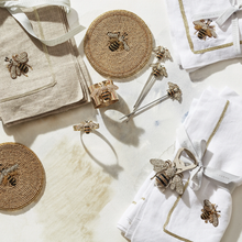 Load image into Gallery viewer, Stripey Bee Cocktail Napkins
