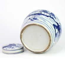 Load image into Gallery viewer, Blue &amp; White Ming Jar Landscape Motif
