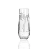 Load image into Gallery viewer, Palm Tree 8.5 oz Stemless Champagne Flute
