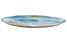 Load image into Gallery viewer, Palette Oval Enameled Tray - Blue &amp; Grey
