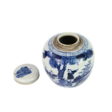 Load image into Gallery viewer, Blue And White Mini Jar Kids Playing Under Tree
