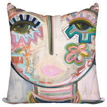Load image into Gallery viewer, Windy O&#39;Connor Macaroon Chica Throw Pillow 22x22
