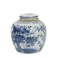 Load image into Gallery viewer, Blue And White Mini Jar Pine Tree
